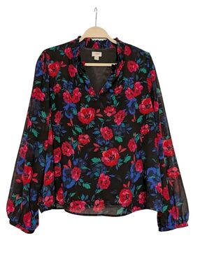 J. Crew Floral Blouse